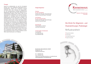 Refluxkrankheit - Krankenhaus Wermelskirchen GmbH