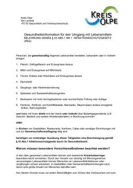 Muster-Belehrungsbogen Gemäß § 43 IfSG Abs.1 Nr.1