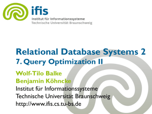 Relational Database Systems 2 - IfIS