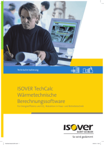 ISOVER TechCalc Wärmetechnische Berechnungssoftware