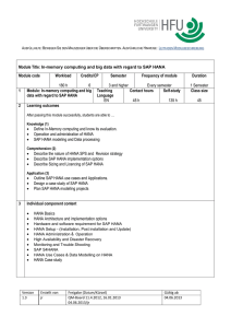 In-memory computing and big data with regard to SAP HANA