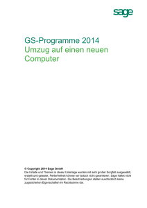 GS-Programme 2014 Umzug auf einen neuen Computer