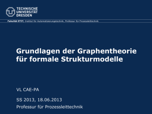 Grundlagen der Graphentheorie für formale Strukturmodelle