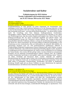 Sozialstruktur und Kultur - Johannes Gutenberg