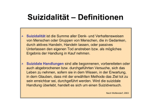Suizidalität – Definitionen - Evangelische Akademie Tutzing
