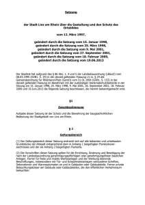 Satzung über die Gestaltung und Schutz Ortsbild 19.07.2013 - VG-Linz