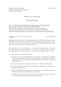 Thermodynamik SS 2009 - am Institut für Thermodynamik.