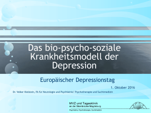 Das bio-psycho-soziale Krankheitsmodell der Depression