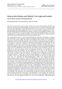 Islam in den Medien nach Madrid, Van Gogh und London