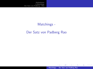 Matchings - Der Satz von Padberg Rao