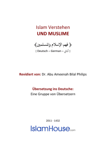 Islam Verstehen und Muslime