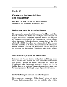 Karzinome im Mundhöhlen- und Halsbereich bei FA