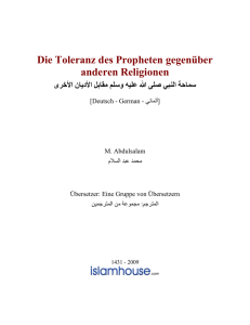 Die Toleranz des Propheten gegenüber anderen Religionen PDF