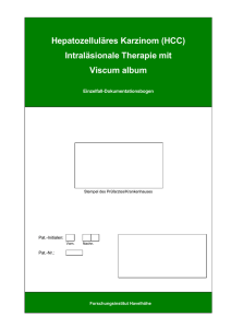 Einzelfall-Dokumentation intraläsionale Therapie bei HCC