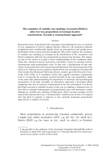 The semantics of variable case marking - General Linguistics