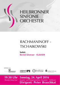RACHMANINOFF - TSCHAIKOWSKI - Heilbronner Sinfonie Orchester