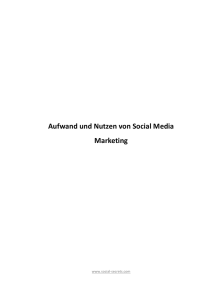 Aufwand und Nutzen von Social Media Marketing