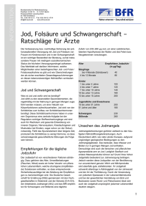 Jod, Folsäure und Schwangerschaft