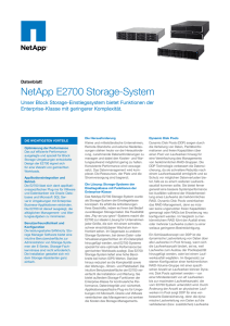 NetApp Datenblatt – NetApp E2700 Storage-System