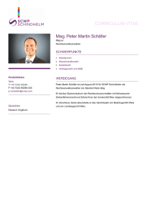 Mag. Peter Martin Schäfer: Rechtsanwaltsanwärter Wels