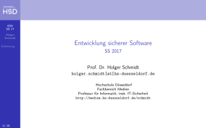 Entwicklung sicherer Software