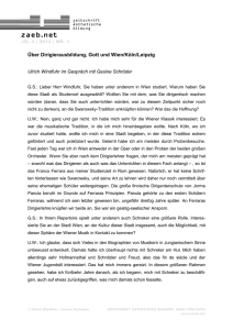 Über Dirigierausbildung, Gott und Wien/Köln/Leipzig