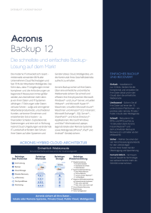 Acronis Backup 12 Datenblatt