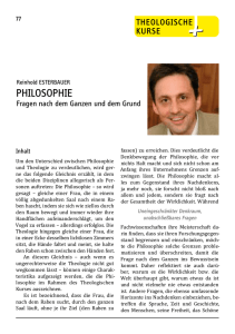 philosophie - Theologische Kurse