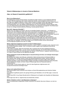 Oder, ist Vitamin E tatsächlich gefährlich? - I-GaP