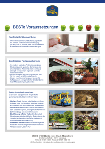 BESTe Voraussetzungen - im Best Western Hotel Halle