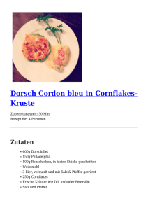 Dorsch Cordon bleu in Cornflakes-Kruste