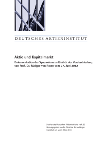 Aktie und Kapitalmarkt - Deutsches Aktieninstitut