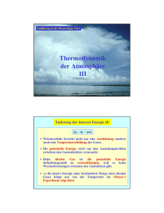 Thermodynamik der Atmosphäre III