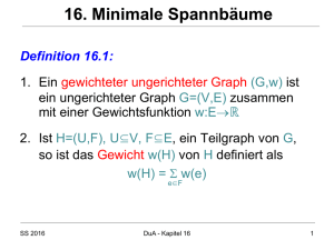 Minimale Spannbäume (Version vom 17.6.)