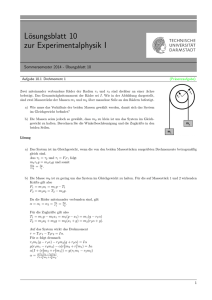 Lösungsblatt 10 zur Experimentalphysik I