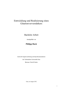 Entwicklung und Realisierung eines Gitarrenvorverstärkers