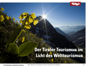 Vom Welttourismus zum Tiroler Tourismus