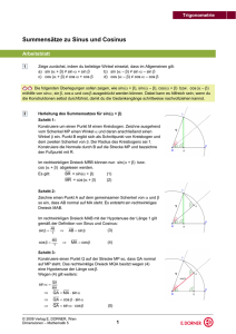 Summensätze zu Sinus und Cosinus