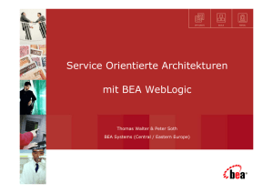 Service Orientierte Architekturen mit BEA WebLogic