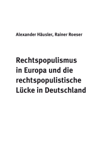 Rechtspopulismus in Europa und die