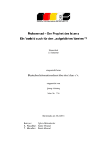 Muhammad – Der Prophet des Islams Ein Vorbild auch für