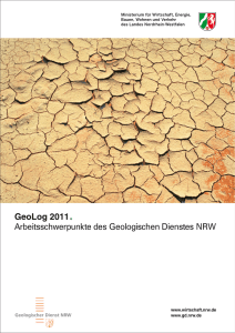 Arbeitsschwerpunkte des Geologischen Dienstes NRW