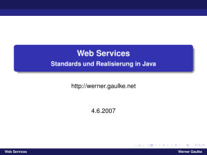 Web Services - Standards und Realisierung in Java