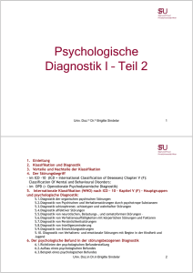Psychologische Diagnostik I – Teil 2
