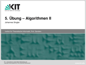 5. Übung – Algorithmen II - Johannes Singler