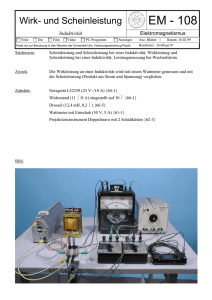 Wirk- und Scheinleistung - Vorlesungssammlung Physik