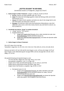 „GOTTES ZEUGEN“ IN DER BIBEL