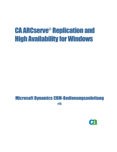 CA ARCserve Replication and High Availability for Windows