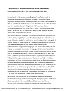 Fallgeschichte und Dokumente zu Jurij und Frank Pasterk (Kärnten)
