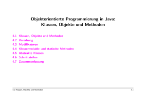 Objektorientierte Programmierung in Java